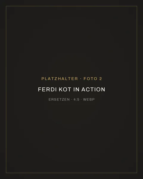 Ferdi Kot bei der Arbeit in einem seiner Häuser (Platzhalter)